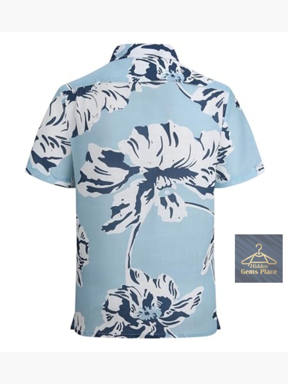Men's Linen Blend Short Sleeve Vintage Print Button Down Shirt - Picture 4 of 7